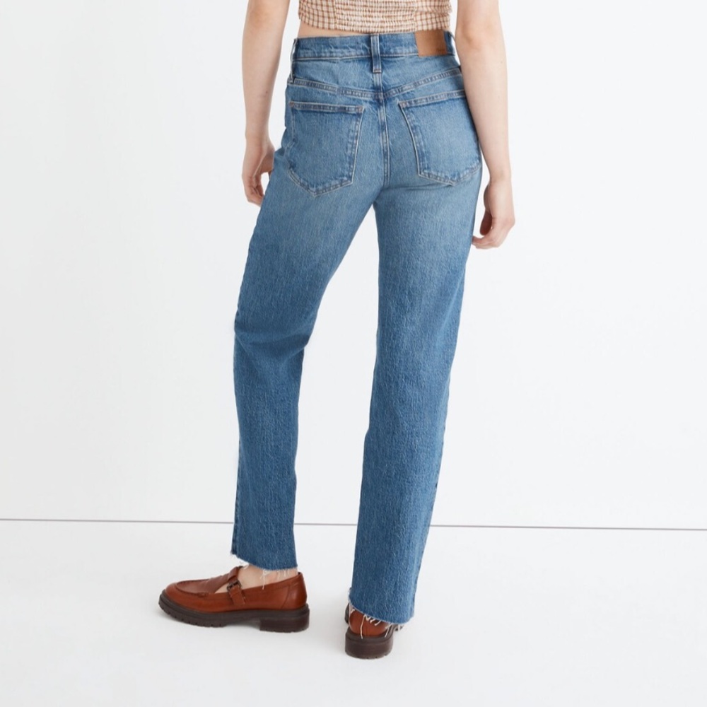 Madewell Perfect Vintage Straight Leg Mid Rise Blue Jeans Women's size 23 - Picture 4 of 13
